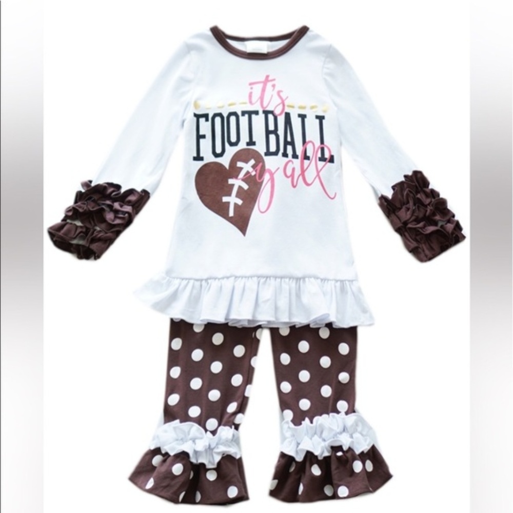 So adorable football outfit for little girls